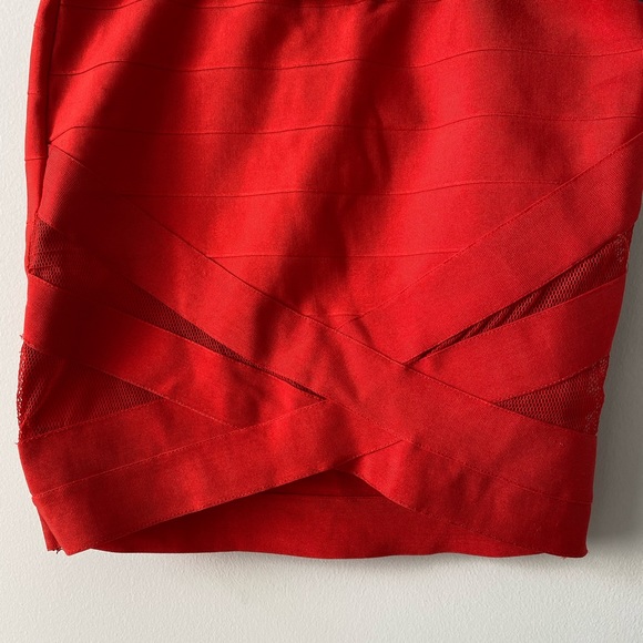 Red Bandeau Bandage Dress - Picture 4 of 5